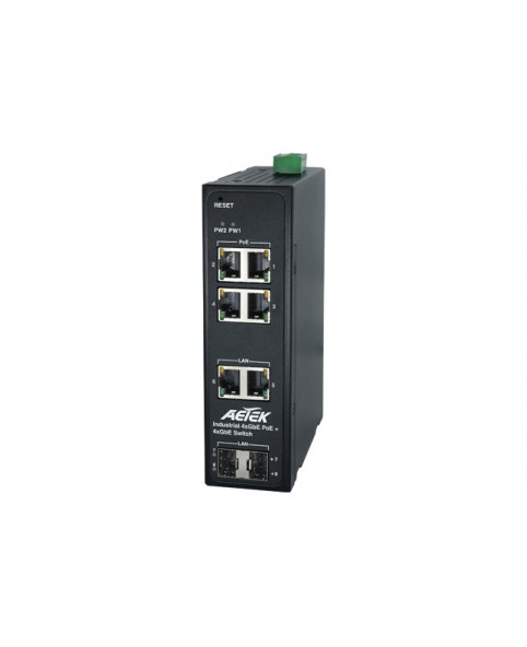 Industrial 4-Port 30W PoE + 2-Port SFP + 2-Port RJ45 Gigabit Switch