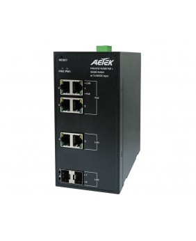 Industrial 4-Port 90W bt PoE+ 2-Port SFP+ 2-Port RJ45 GB Switch 56VDC