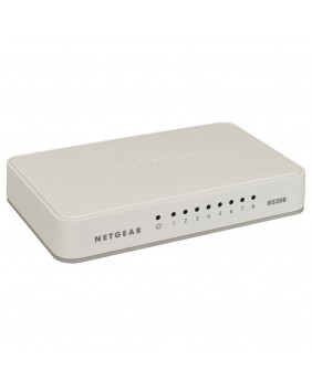 Netgear 8 Port 10/100/1000 Gigabit Ethernet Switch.
